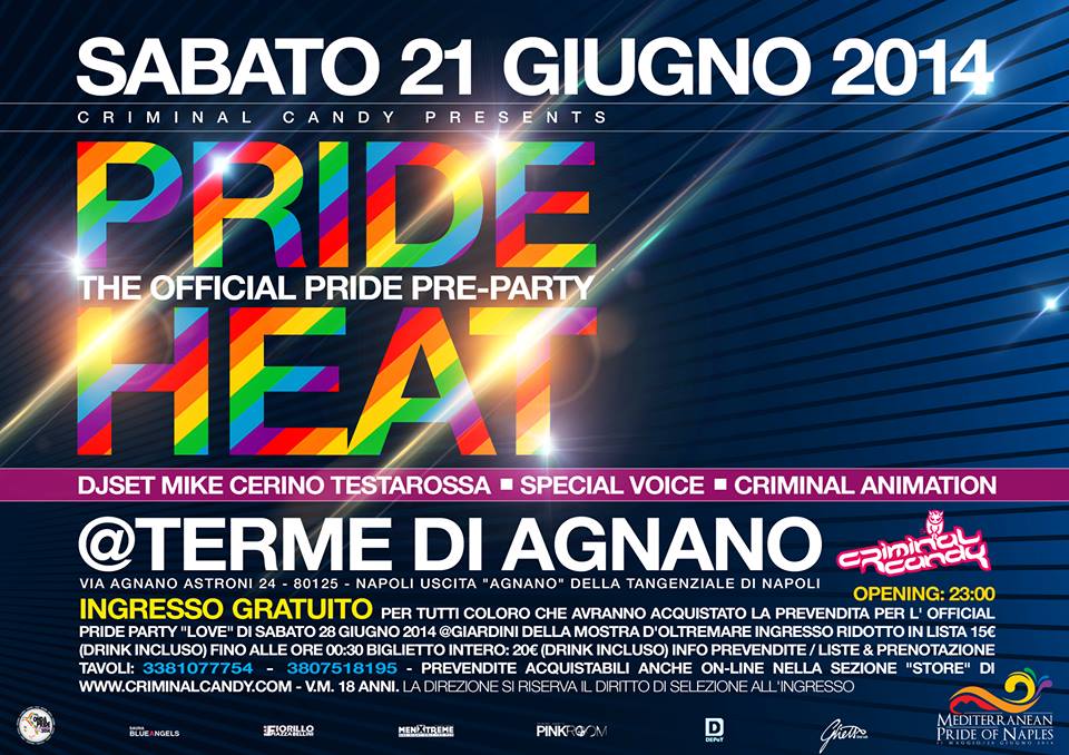 Pride Pre-Party – 21 Giugno 2014