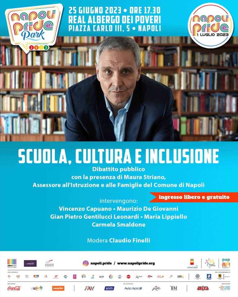 25 giugno, seconda giornata di PRIDE PARK con Maurizio De Giovanni e il documentario “La mamma dei femminielli, Loredana contro la transfobia”.